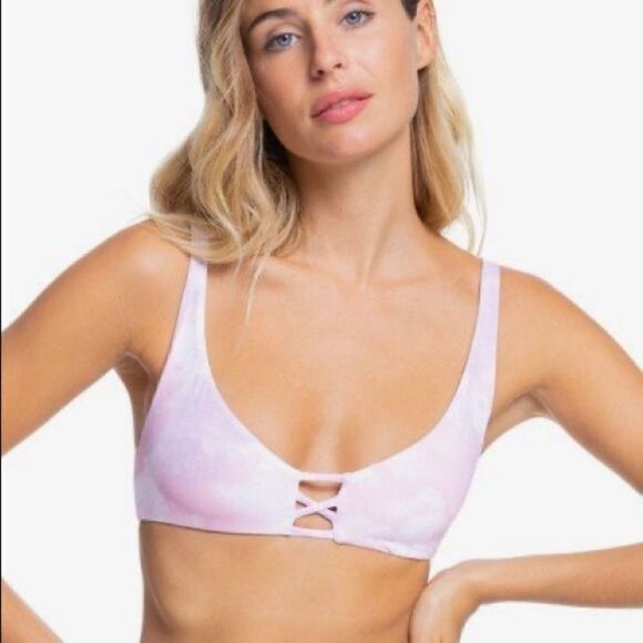 Roxy Sea & Waves Purple Reversible Triangle Bikini Size Medium - Picture 2 of 8